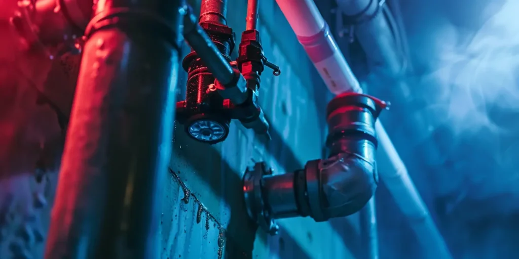 a plumber doing a regular plumbing inspection