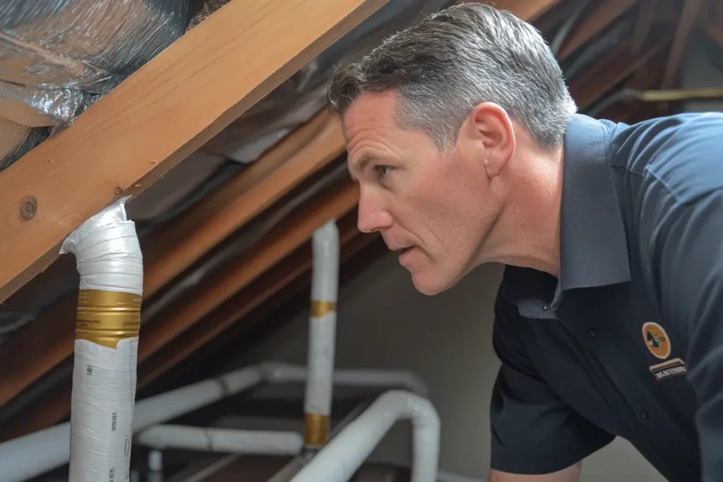 pmcpools_blog_a_plumber_inspecting_insulated_pipes