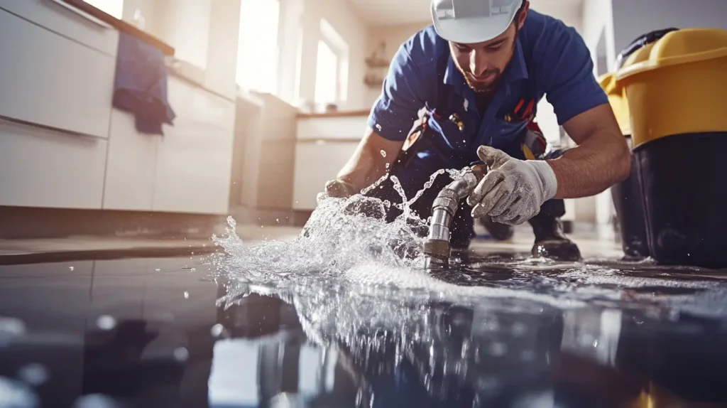 a_plumber_fixing_a__burst pipe